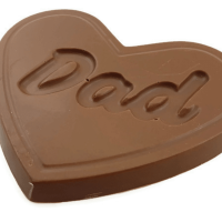 Dad Heart-Shaped Chocolate Bar - Milk