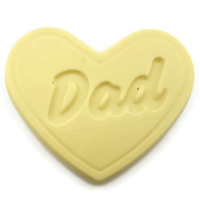 Dad Heart-Shaped Chocolate Bar - White