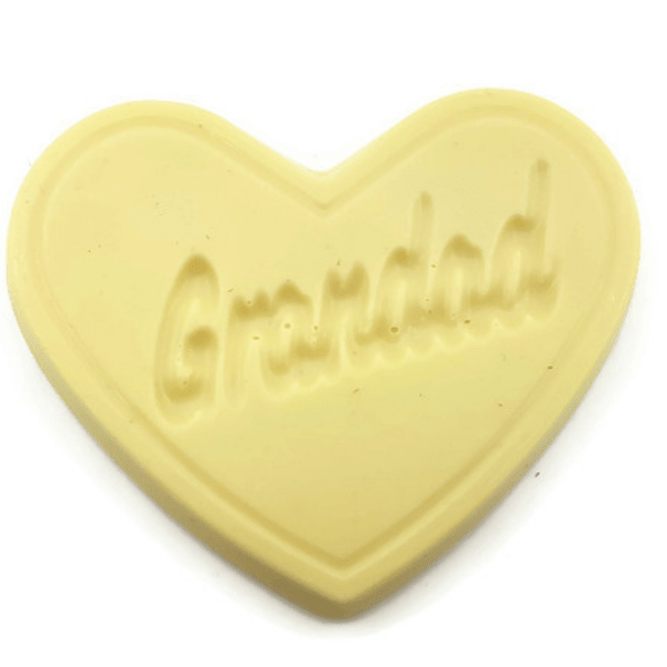 Grandad Heart-Shaped Chocolate Bar - White