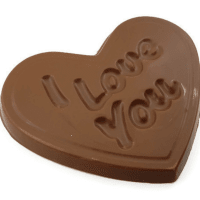 I Love You Heart Shaped Chocolate Bar
