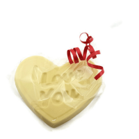 I Love You Heart-Shaped Chocolate Bar - White