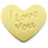 White Chocolate "I Love You" Heart-Shaped Bar - 95g