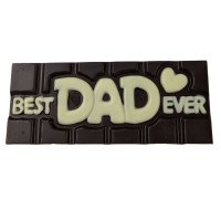 Best Dad Ever Chocolate Bar – Dark Chocolate with White Writing