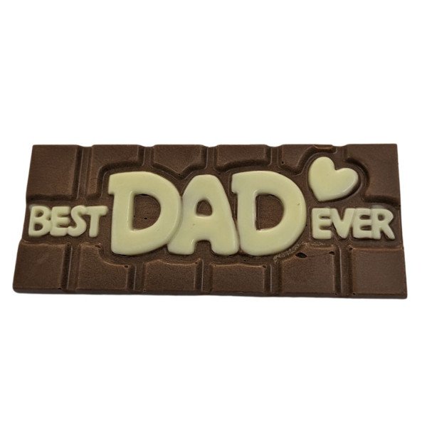 Best Dad Ever Chocolate Bar – Milk Chocolate with White Writing