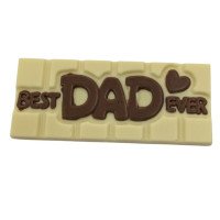 Best Dad Ever Chocolate Bar – White Chocolate with Milk Writing Best Dad Ever Chocolate Bar – White Chocolate with Milk Writing
