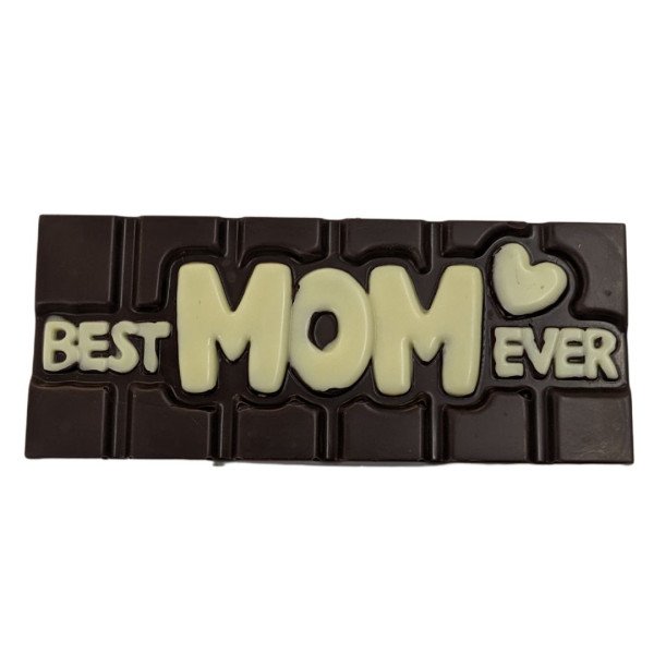 Best MOM Ever Chocolate Bar – Dark Chocolate with White Writing