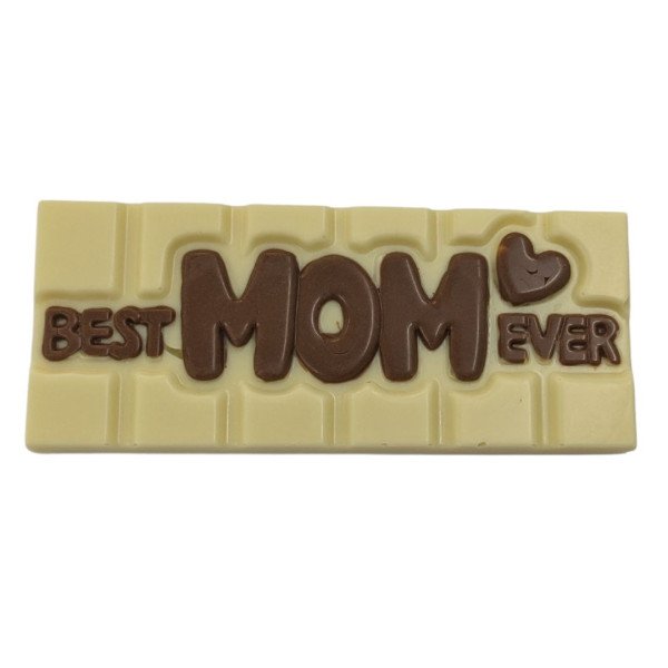 Best MOM Ever Chocolate Bar – White Chocolate with Milk Writing