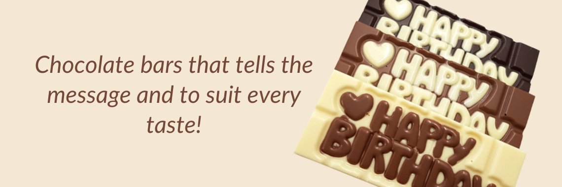 Handmade Chocolate Wishes: Personalised bars for any occasion.