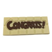 Congrats Chocolate Bar – White Chocolate with Milk Writing