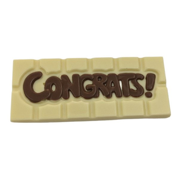 Congrats Chocolate Bar – White Chocolate with Milk Writing