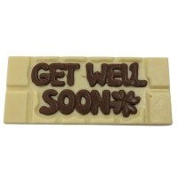 Get Well Soon Chocolate Bar – White Chocolate with Milk Writing Get Well Soon Chocolate Bar – White Chocolate with Milk Writing