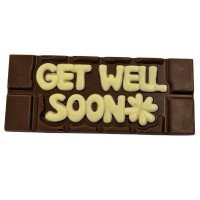 Get Well Soon Chocolate Bar – Milk Chocolate with White Writing Get Well Soon Chocolate Bar – Milk Chocolate with White Writing