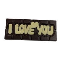 I Love You Chocolate Bar – Dark Chocolate with White Writing I Love You Chocolate Bar – Dark Chocolate with White Writing