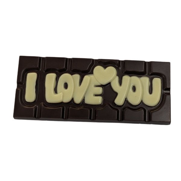 I Love You Chocolate Bar – Dark Chocolate with White Writing