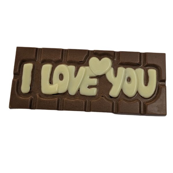 I Love You Chocolate Bar – Milk Chocolate with White Writing