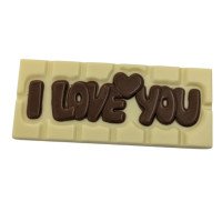 I Love You Chocolate Bar – White Chocolate with Milk Writing I Love You Chocolate Bar – White Chocolate with Milk Writing