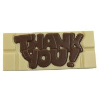 Thank You Chocolate Bar – White Chocolate with Milk Writing