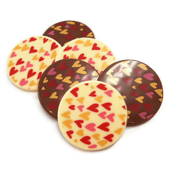 Heart Chocolate Snacking Discs