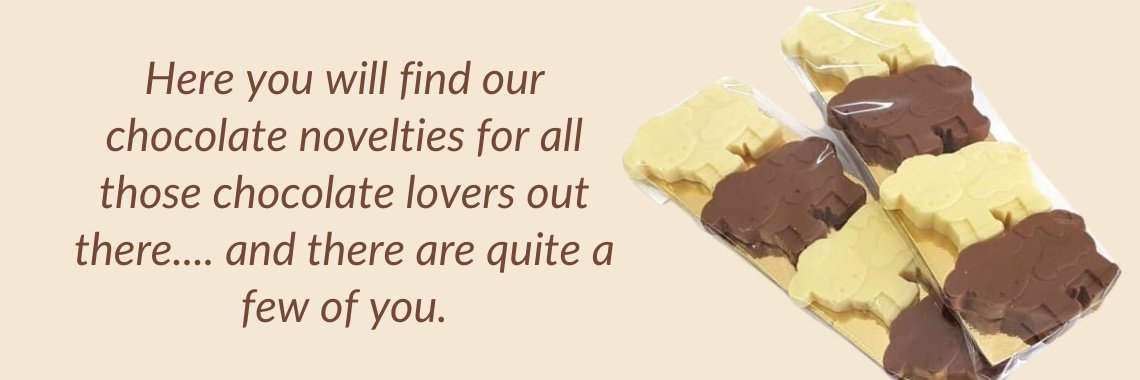 Handmade Chocolate Novelties: Fun shapes in premium chocolate.