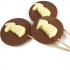 Milk Chocolate lolly with White Chocolate standing bunny Milk Chocolate lolly with White Chocolate standing bunny