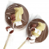 Milk Chocolate lolly with White Chocolate standing bunny Milk Chocolate lolly with White Chocolate standing bunny