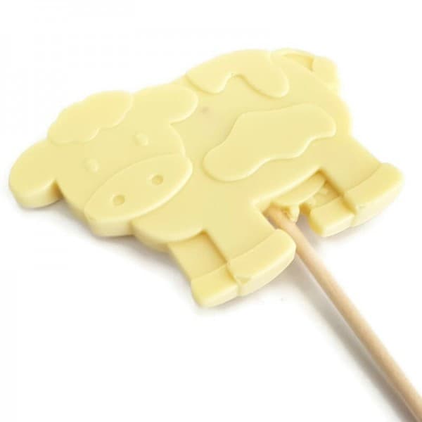 Dairy Cow White Chocolate Lolly - Large