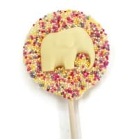 Elephant Lolly with Sprinkles -All White