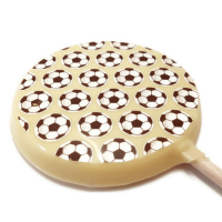 Football Chocolate Lolly - White