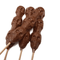 Chocolate Skull Totem Pole Lolly - Milk Chocolate Skull Totem Pole Lolly - Milk