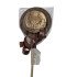 Scottish Thistle Chocolate Lolly with Bronze Edible Lustre