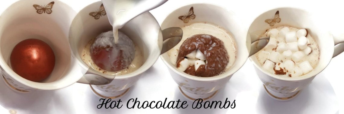 Handmade Hot Chocolate Bombs: Indulgent festive treats.