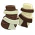 2pk Snowmen Milk and White chocolate bars 
