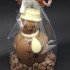 Chocolate Snowman with chocolate buttons
