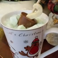Milk and White  Christmas Hot Chocolate Stirrer