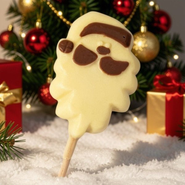 Christmas White Chocolate Santa Face Lolly Christmas White Chocolate Santa Face Lolly