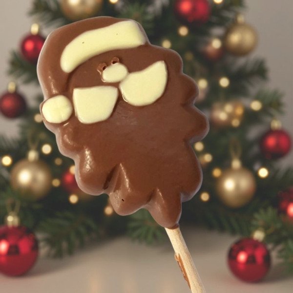 Christmas Milk Chocolate Santa Face Lolly Christmas Milk Chocolate Santa Face Lolly