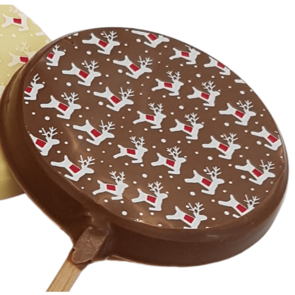 Christmas Milk Chocolate Reindeer Merry Christmas Print Lolly Christmas Milk Chocolate Reindeer Merry Christmas Print Lolly