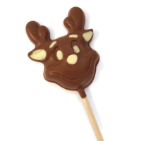 Christmas Milk Chocolate Reindeer Antler Face Lolly
