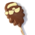 Milk & White Chocolate Santa Face Lolly - 40g