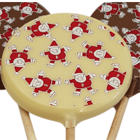 Christmas White Chocolate Santa Pattern Print Lolly