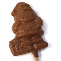Christmas Milk Chocolate Santa with Present Lolly