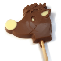 Christmas Milk Chocolate Reindeer Side Profile Lolly