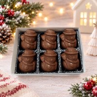 Christmas 6pk Milk Solid Snowmen Belgian Chocolates Christmas 6pk Milk Solid Snowmen Belgian Chocolates