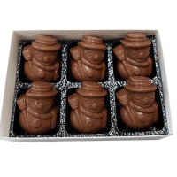 Christmas 6pk Milk Solid Snowmen Belgian Chocolates