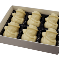 Christmas 6pk White Solid Snowmen Belgian Chocolates Christmas 6pk White Solid Snowmen Belgian Chocolates