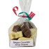 Bag of handcrafted Belgian milk and white chocolate Christmas novelty shapes