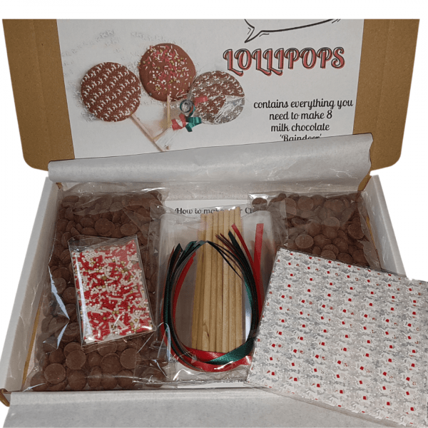 Make at Home Belgian Chocolate Reindeer Lollipop Kit