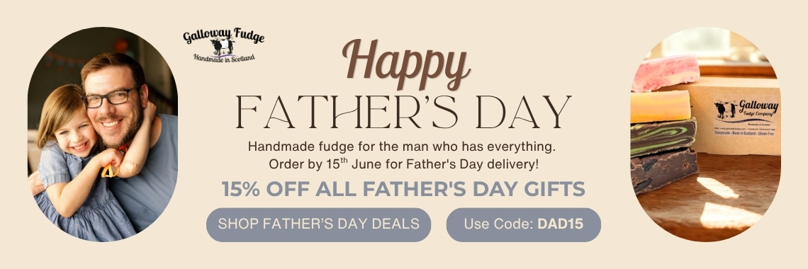 Father's Day Gifts: Handmade fudge and chocolate for Dad.