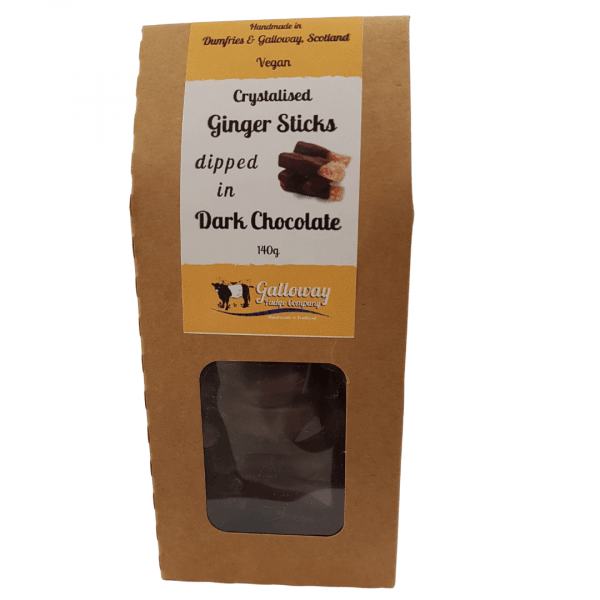 Delicious Ginger enrobed in rich dark Belgian chocolate - 140g