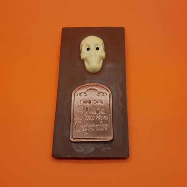 Chocolate Bar with Skull and Headstone